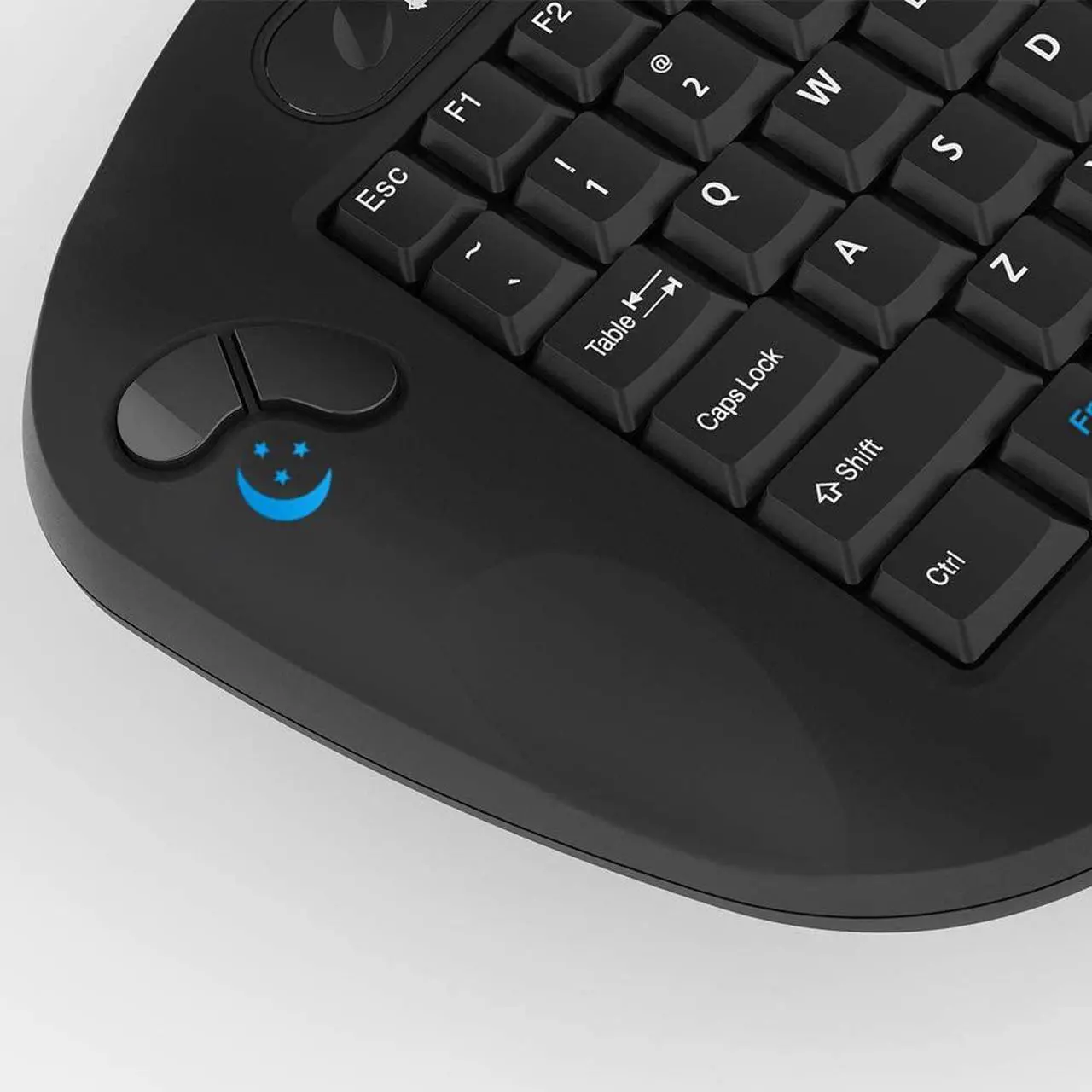 Alt view image 5 of 5 - Wireless Keyboard with Trackball Mouse, 2.4G Handheld Multimedia Keyboard Built in Trackball, Scroll Wheel & Hotkeys for HTPC, TV Box, Laptop, Desktop, Compatible with Windows, Mac, Android (Black)