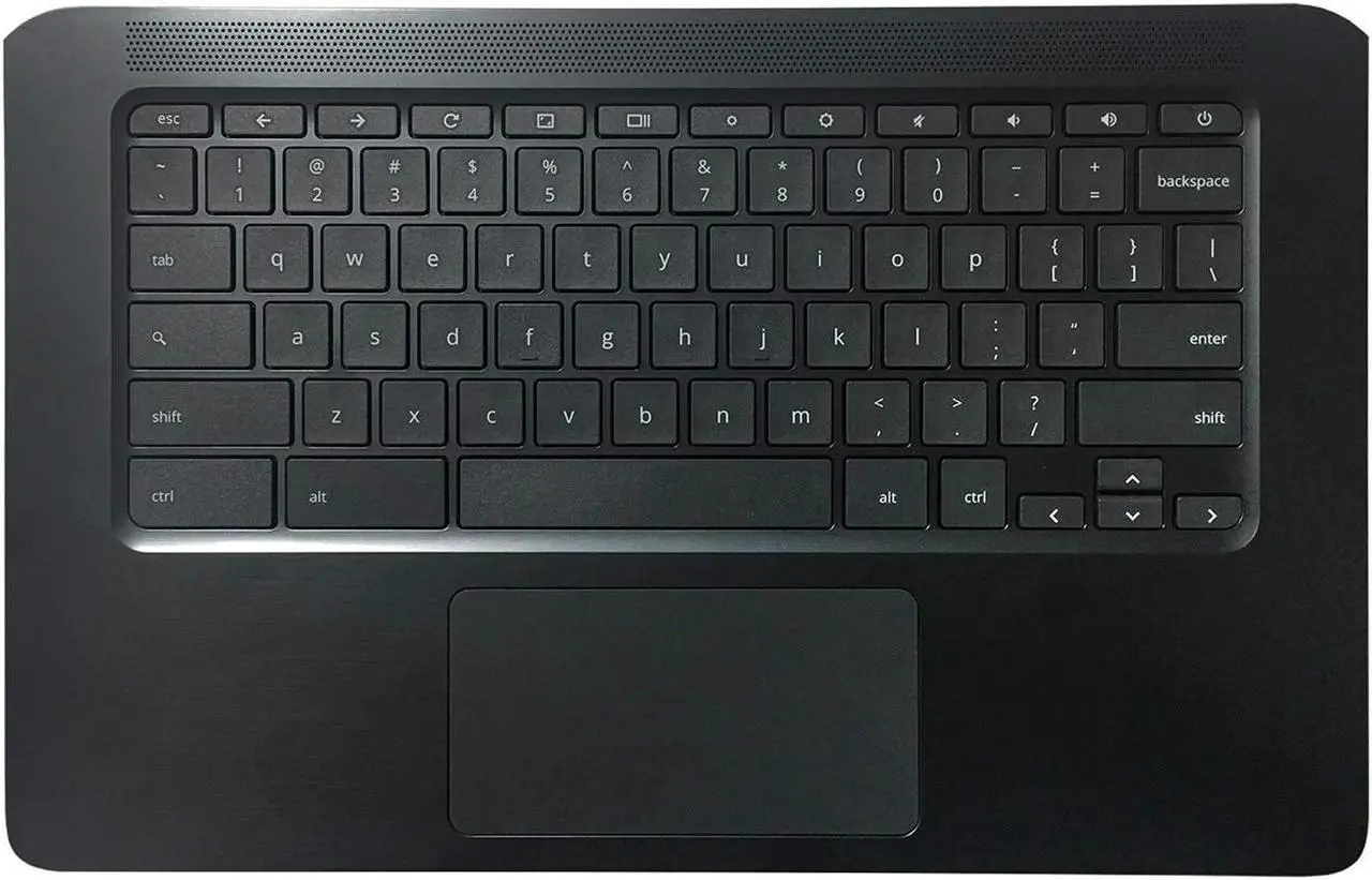 Main image of Rinbers Black Palmrest Upper Case Top Cover with Keyboard Touchpad Assembly Replacement for HP Chromebook 14 14A G5 14-CA 14-DB TPN-Q204 L14354-001 L14355-001 L14356-001 L46581-001 L46013-001