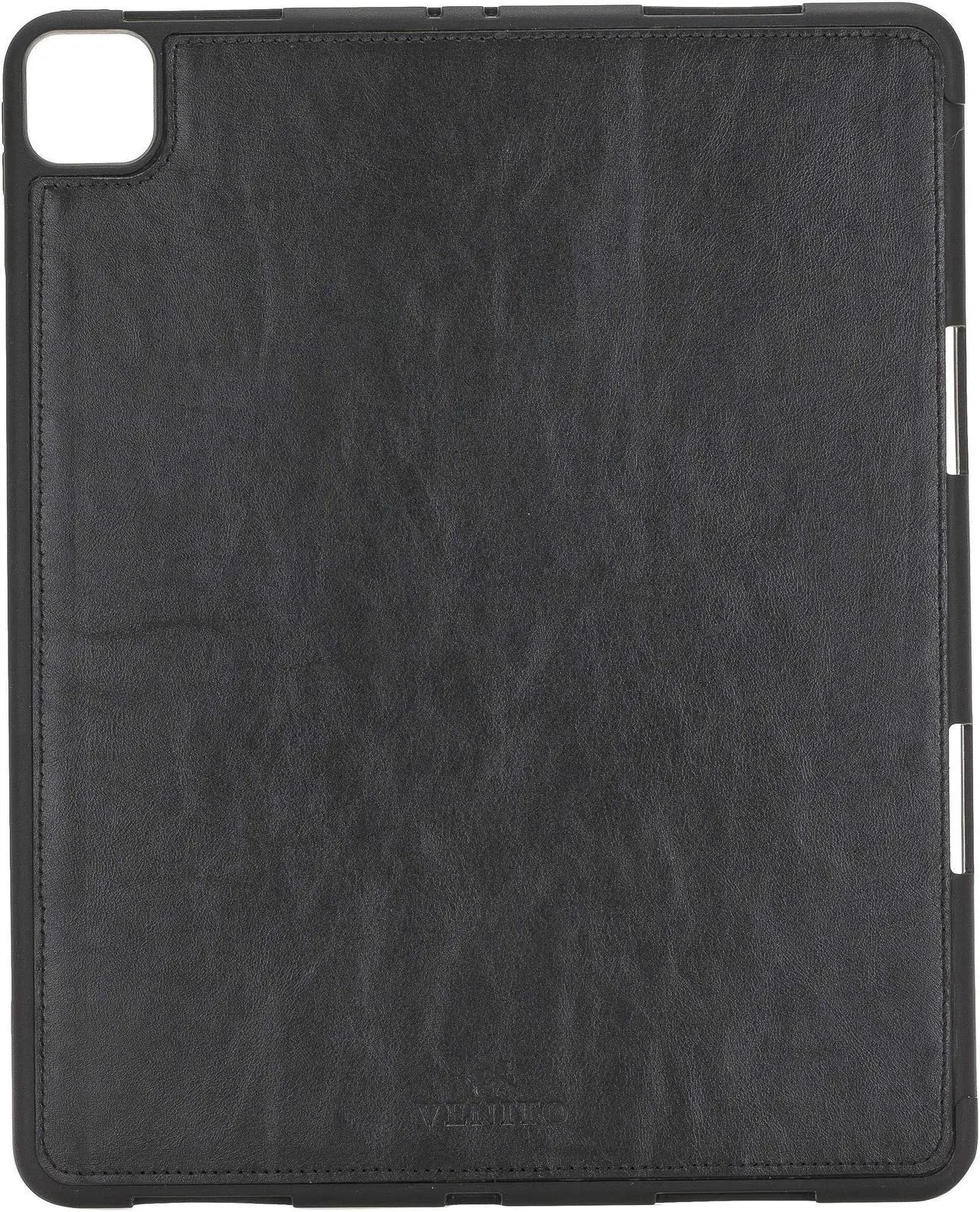 Alt view image 5 of 5 - VENITO Parma Premium Leather Case for iPad Pro 12.9 Inch 5th/4th Generation with Pencil Holder, Handmade, Kickstand, Detachable Wallet, Full-Grain Leather, Compatible with Apple Pencil, Rustic Black