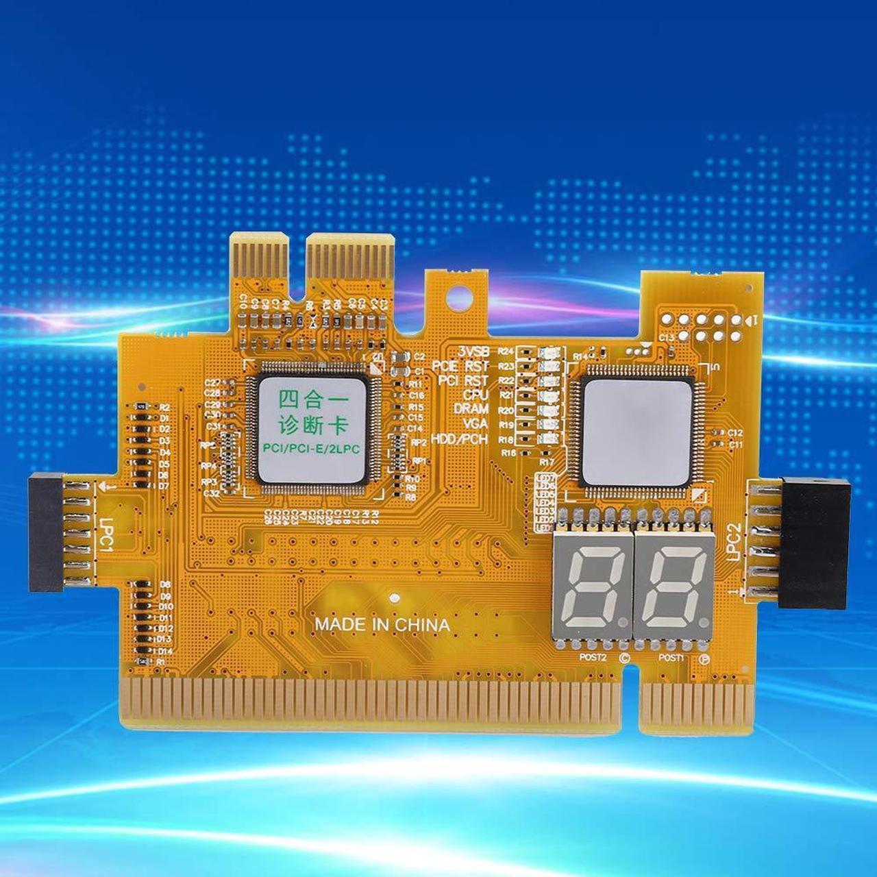 Alt view image 2 of 5 - 4-in-1 Multi-Function PCI-E Desktop Diagnostic Card Motherboard Testing Card PCI 2LPC Analyzer Motherboard 2-Bit Debug Post Test Kit Computer Accessories