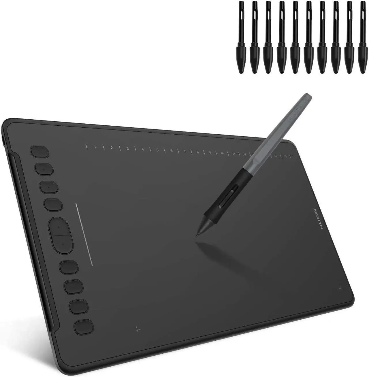 Main image of HUION Inspiroy H1161 Graphics Drawing Tablet with Digital Pen PW100 and 18PCS PN04 Replacement Pen Nibs