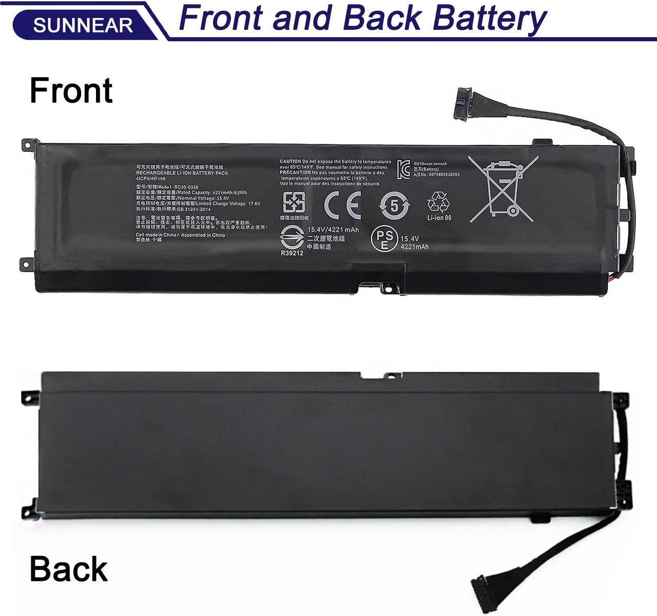 Alt view image 3 of 5 - SUNNEAR RC30-0328 Laptop Battery Replacement for Razer Blade 15 Base 2020 2021 RZ09-0328 RZ09-0328X RZ09-03286 RZ09-03287 RZ09-03289 RZ09-03287E22 RZ09-0369 RZ09-0369X RZ09-0410 RZ09-0410BE22