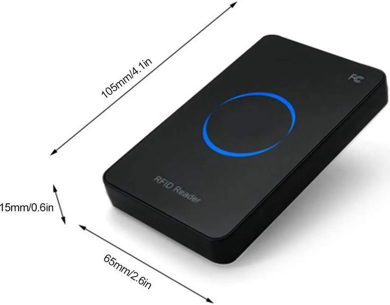 Alt view image 2 of 5 - Archuu RF UHF RFID Card Reader Writer, 915Mhz RFID Reader Writer with LED Display Smart Contactless USB Interface Identification Card Reader, Card Reader Duplicator, Plug and Play