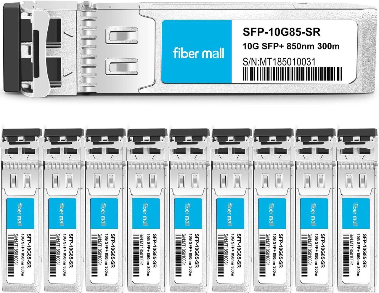 Main image of 10G SFP SR for Cisco Meraki MA-SFP-10GB-SR 10GBASE-SR SFP+ 850nm 300m MMF DOM Transceiver Module Pack of 10