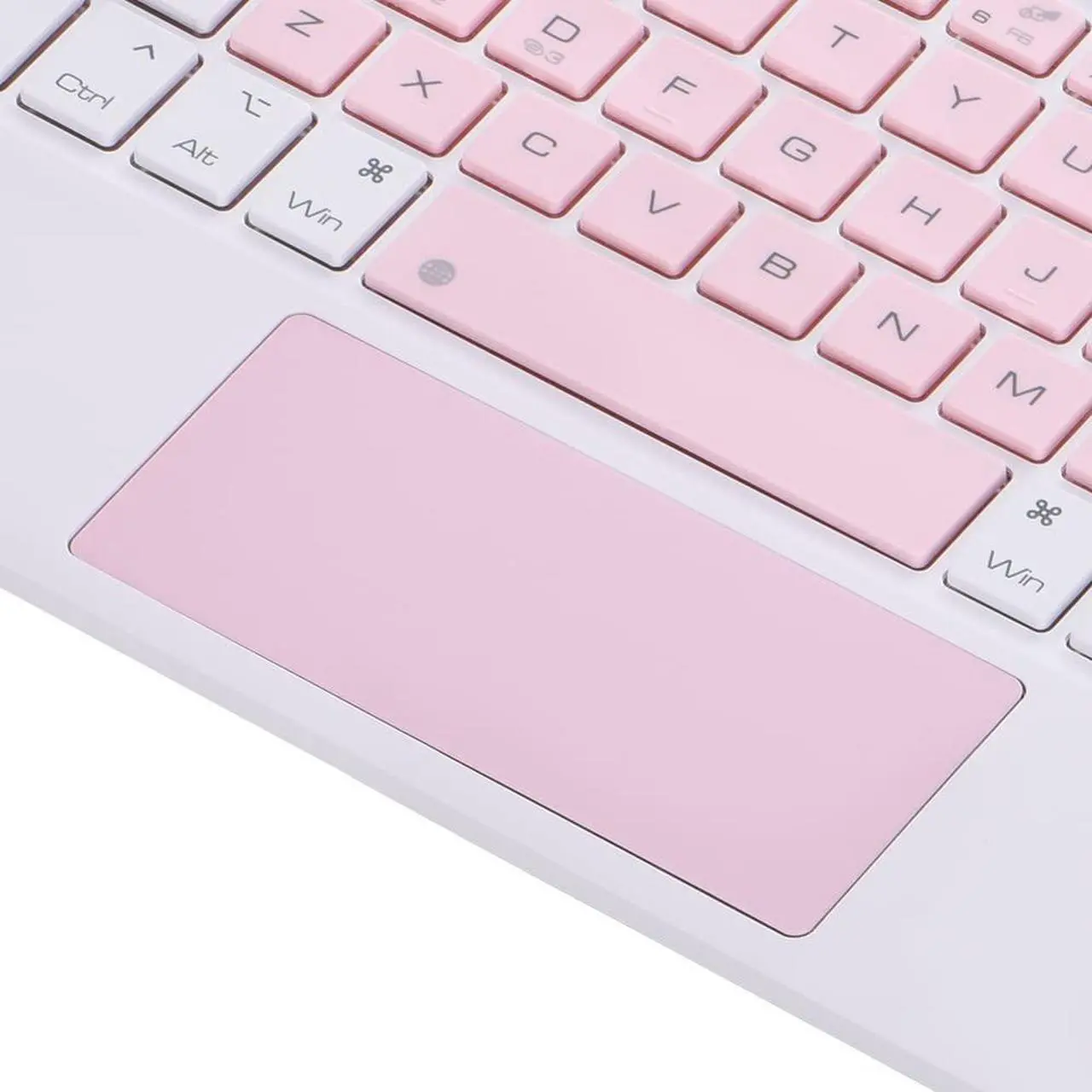 Alt view image 4 of 5 - SENLAN iPad Air 4th Gen 10.9 inch Keyboard Case with Trackpad, Cute Color Bluetooth Keyboard Cover for Girls Women (iPad Air4, Pink+White)