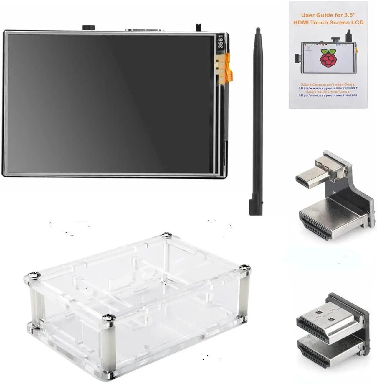 Main image of OSOYOO 3.5inch Touch Screen LCD Display HDMI Monitor for RPI with Stylus Pen and Protective Case Support Raspberry Pi 4 2GB / 4GB / 8GB 2 3 Model B B+