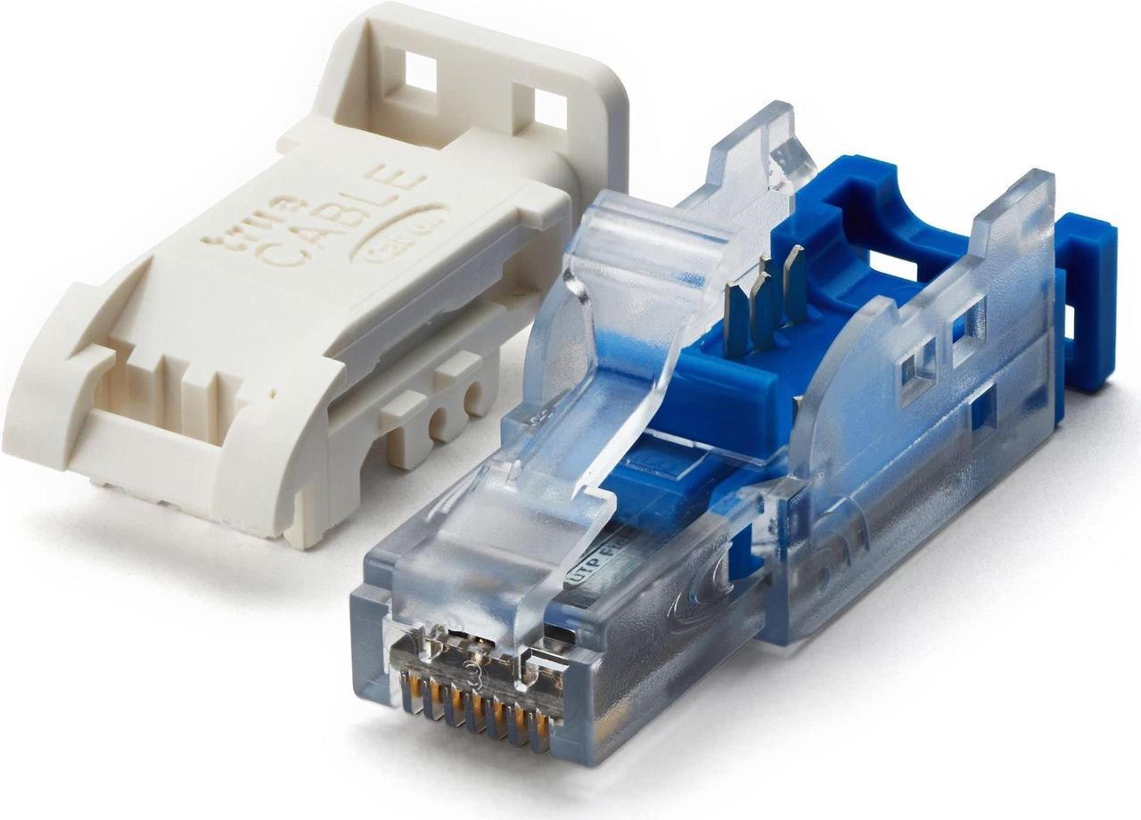 Main image of trueCABLE Cat6A Toolless Field Termination Plug, Unshielded (UTP), PoE++ (4PPoE), TAA Compliant, ANSI/TIA & ISO/IEC Certified, CE Listed, Modular RJ45 Male Connector, 6 Pack