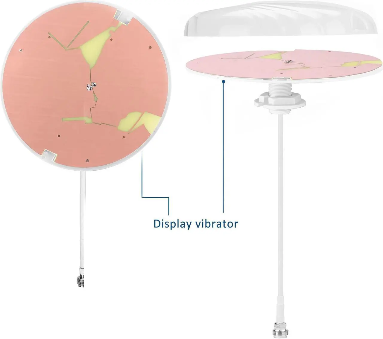 Alt view image 4 of 5 - ZDTECH Ultra Thin Dome Ceiling Antenna, Omni-Directional Indoor Antenna, Wide Band Mount Dome Antenna with N-Female Connector for Cell Phone Signal Booster Router Gateway (698 to 4000 MHz)