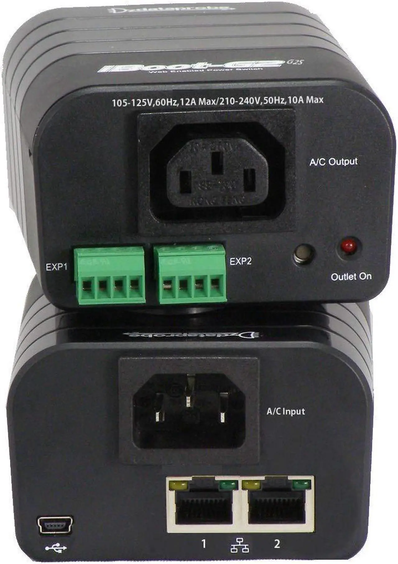 Main image of Dataprobe iBoot-G2S Web Power Switch  Web & Cloud Control, Single Outlet, NEMA 5-15 Circuit for Managed & Automatic Reboot with Integrated 2-Port 10/100 Network Switch