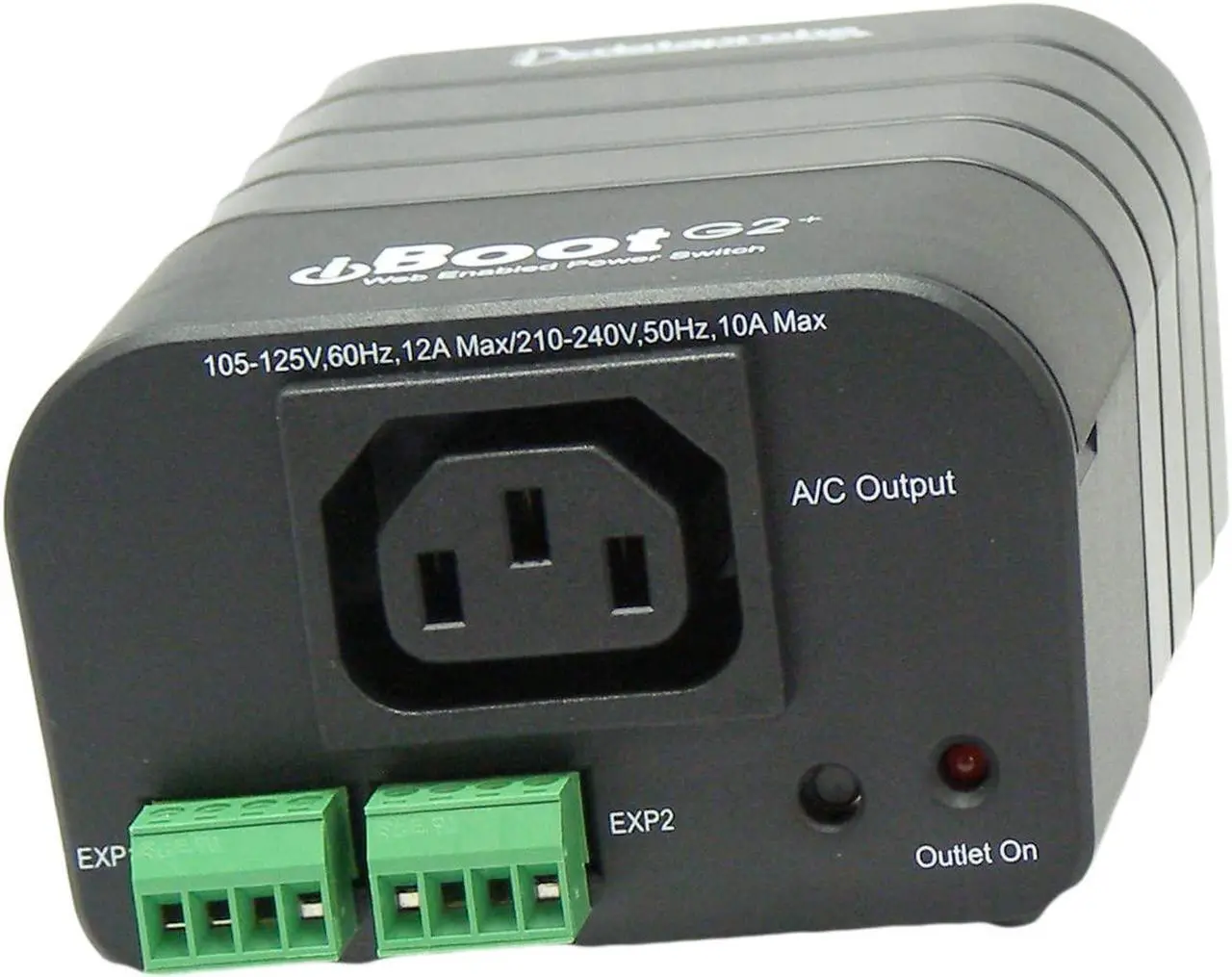 Alt view image 2 of 5 - Dataprobe iBoot-G2S Web Power Switch  Web & Cloud Control, Single Outlet, NEMA 5-15 Circuit for Managed & Automatic Reboot with Integrated 2-Port 10/100 Network Switch
