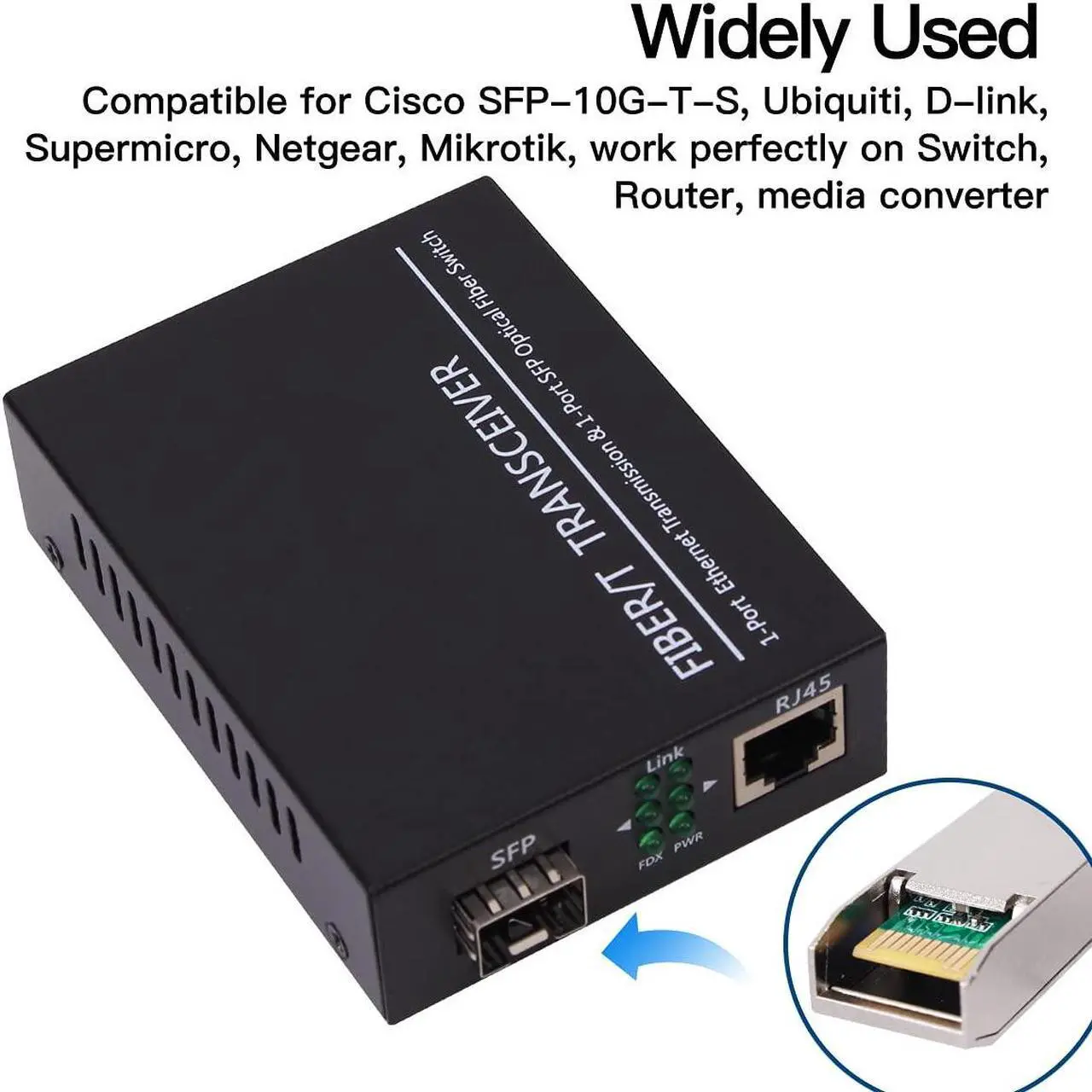 Alt view image 4 of 5 - 2PACK 1.25/2.5/5/10G SFP+ RJ45 Copper Module - Up to 30m with CAT.6a/7 Compatibility for Cisco, Ubiquiti, Netgear, D-Link, Supermicro, TP-Link, Mikrotik, Unifi and More, SFP 10GBase-T Transceiver