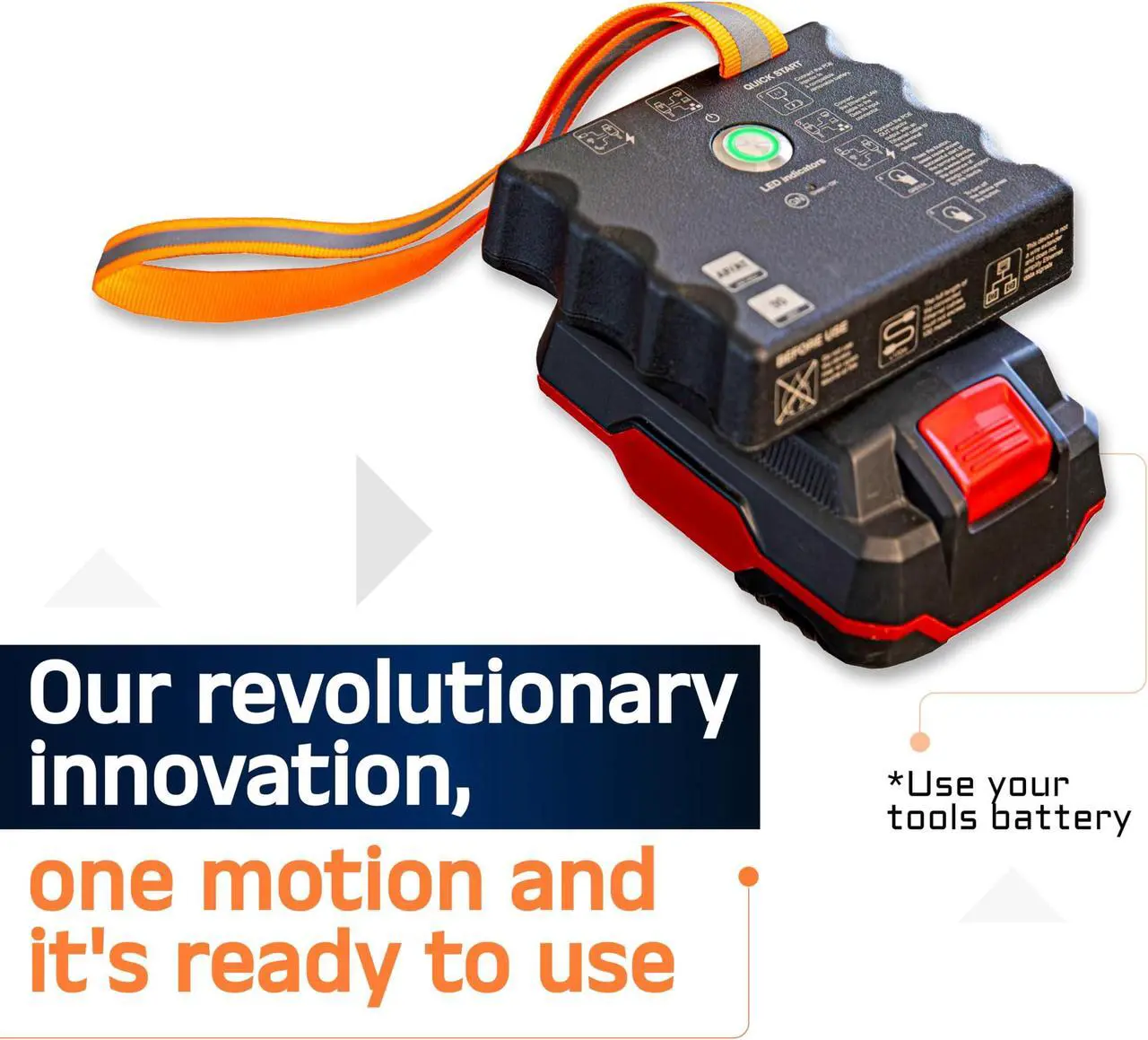 Alt view image 3 of 5 - Portable Passive 24v PoE Injector Compatible with Bosch/Makita Battery Feed | Battery Powered | 1 Gigabit Full Duplex passthrough | 25 watt Power Supply | Ethernet