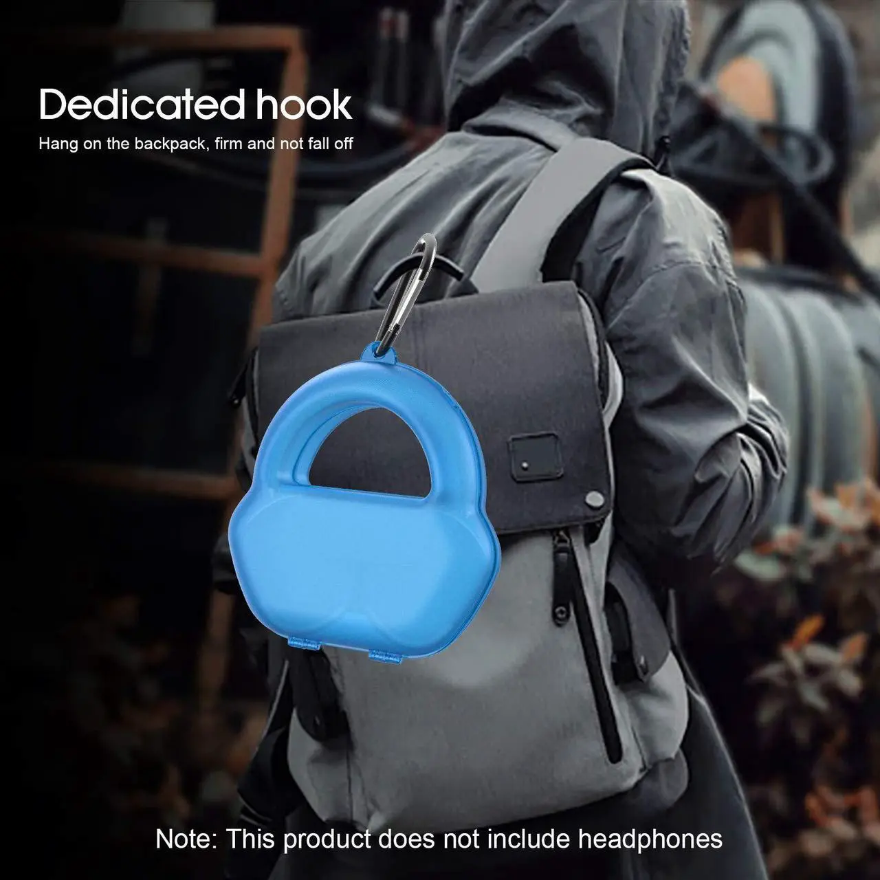 Alt view image 5 of 5 - SUOFEIK Hard Case for AirPods Max - Hard Travel Case with Full Protection for Apple Pro Max Headphones (Blue)