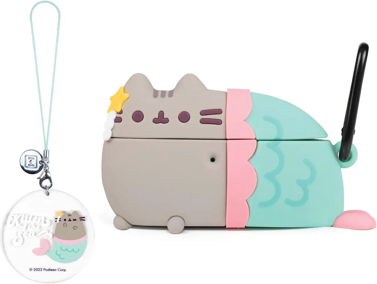 Main image of Pusheen Mermaid AirPods Pro Case + Pusheen Kitten of The Sea Mermaid Charm Keychain
