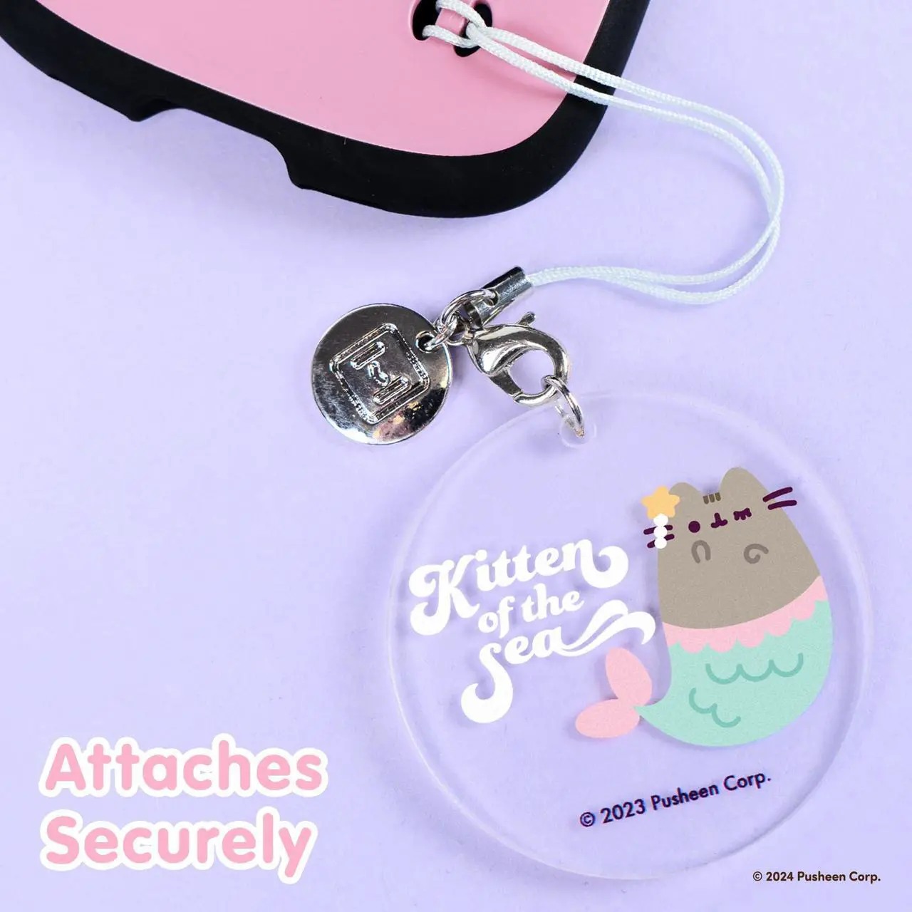 Alt view image 5 of 5 - Pusheen Mermaid AirPods Pro Case + Pusheen Kitten of The Sea Mermaid Charm Keychain