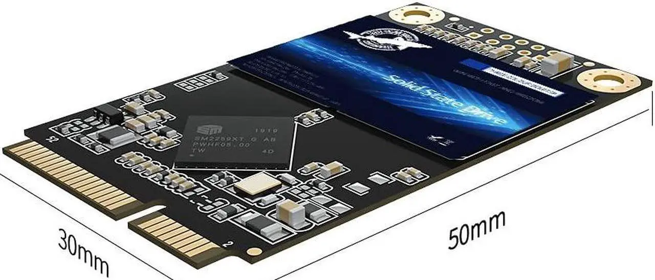 Alt view image 2 of 5 - SSD mSATA 256GB Dogfish Internal Solid State Drive High Performance Hard Drive for Desktop Laptop SATA III 6Gb/s (256GB MSATA)