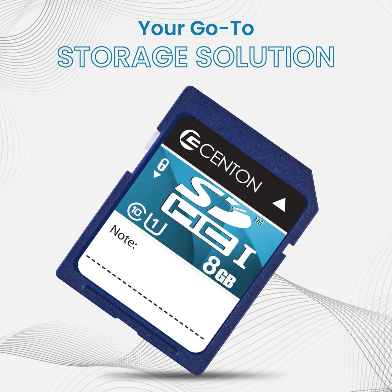 Alt view image 2 of 5 - Centon Electronics MP Essential SDHC Card, Ultimate Memory Card for Phones, Tablets, Cameras, and More, UHS1, 8GB, 5 Bulk Pack