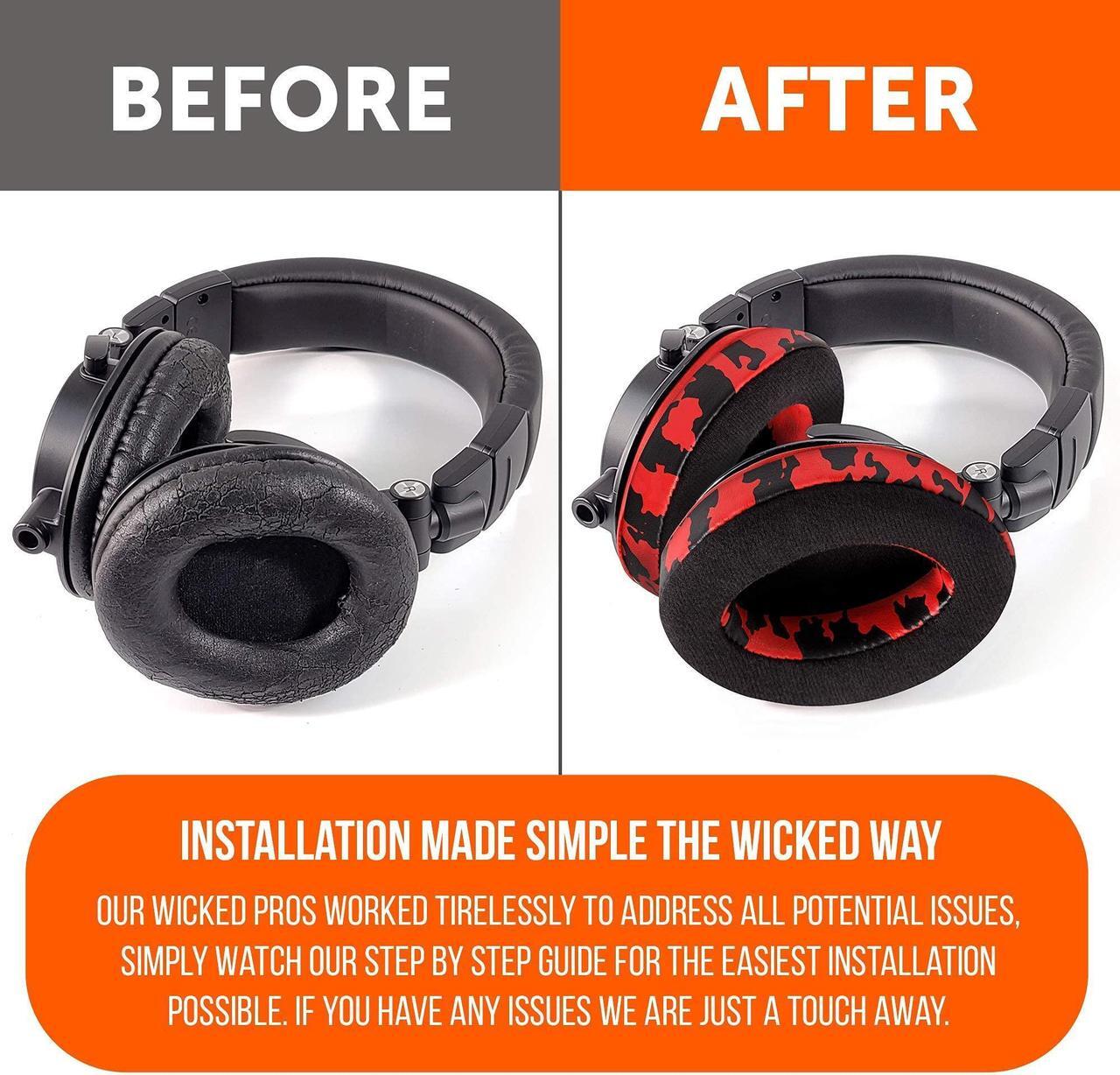 Alt view image 3 of 5 - Comfort Style Pack 3 | WC Wicked Cushions Replacement Earpads for ATH M50X - Fits Audio Technica M40X / M50XBT / HyperX Cloud & Cloud 2 / SteelSeries Arctis 3/5 / 7 / 9X & Pro Wireless/Stealth 600