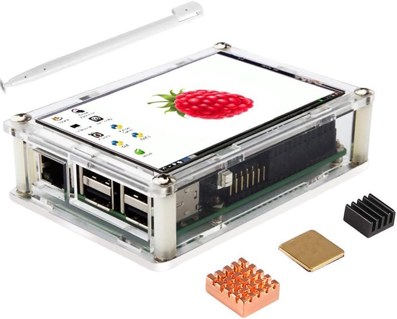 Main image of DORHEA for Raspberry Pi Display 3.5 inch TFT LCD Screen Kit, 3.5'' 480x320 Resolution TFT Touch Screen Moudle with Protective Case Touch Pen Heatsinks for Raspberry Pi 4 3 B+,Pi 3 B, Pi 2, Pi Zero