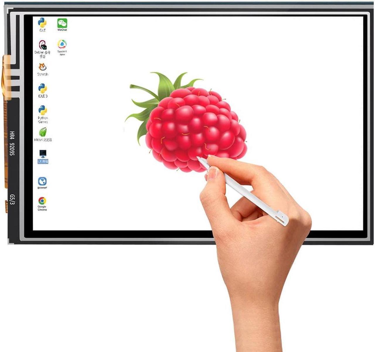 Alt view image 3 of 5 - DORHEA for Raspberry Pi Display 3.5 inch TFT LCD Screen Kit, 3.5'' 480x320 Resolution TFT Touch Screen Moudle with Protective Case Touch Pen Heatsinks for Raspberry Pi 4 3 B+,Pi 3 B, Pi 2, Pi Zero