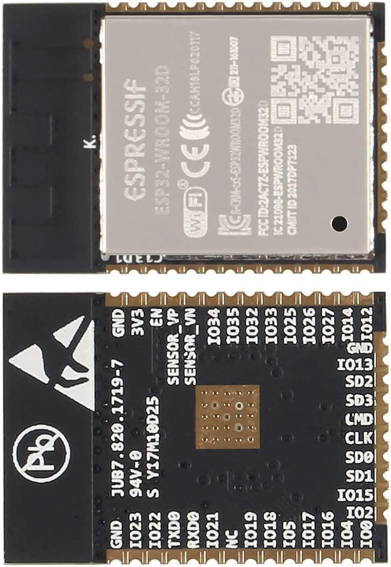 Alt view image 2 of 5 - DORHEA 10PCS ESP-WROOM-32D ESP32 Bluetooth and WiFi Low Power Module integrates ESP32-D0WD Generic Wi-Fi+BT+BLE MCU Modules for Voice Encoding Music Streaming and MP3 Decoding