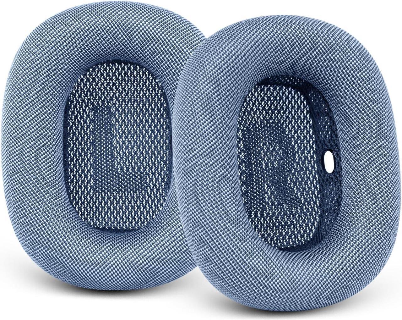 Main image of Upgraded Ear Cushions for Apple AirPods Max, Mesh Fabric Ear Covers with Original Silicone Design Memory Foam for Airpods Max Headphones (Blue)