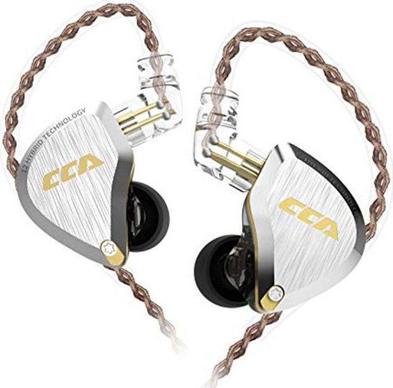 Main image of CCA C12 5BA+1DD in Ear Monitor,HiFi Bass in Ear Earphone, IEM Wired Headphones, HiFi Stereo Sound Earphones Noise Cancelling Ear Buds with 6 Balanced Armature Drivers 0.75mm 2pins Cable(No Mic,Gold)