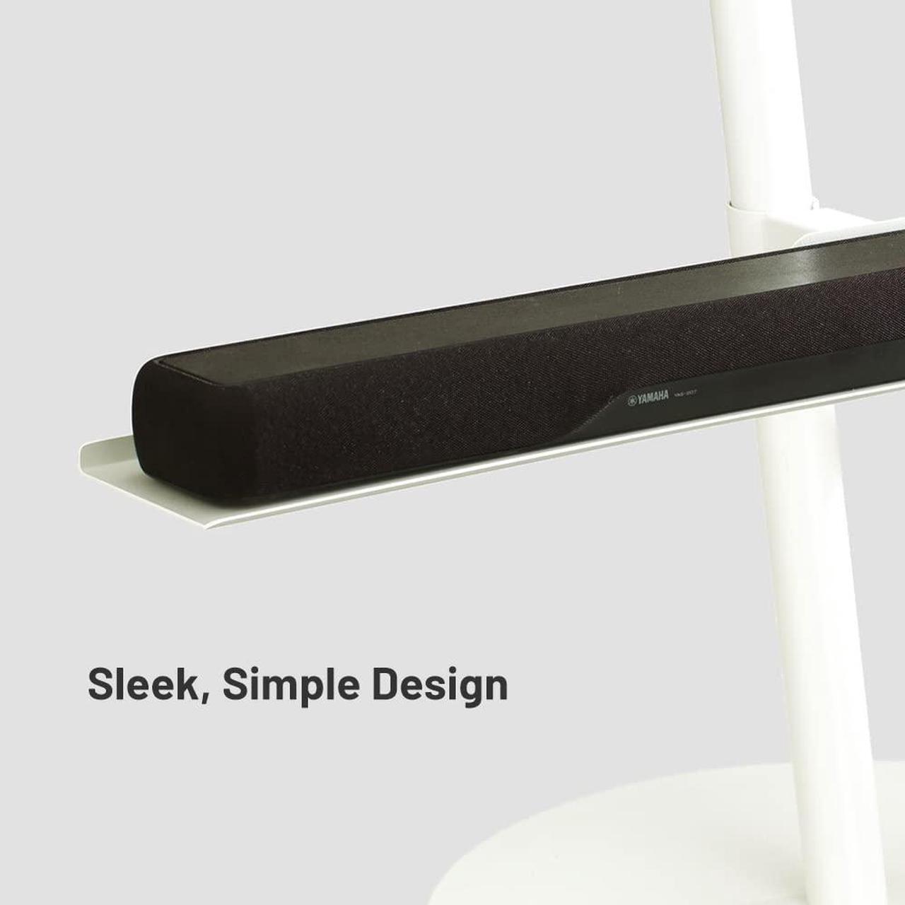 Alt view image 3 of 5 - WALL Soundbar Shelf for TV Stand A2 High/Large Models, Medium Size, Width 95 cm / 37.4", Satin White