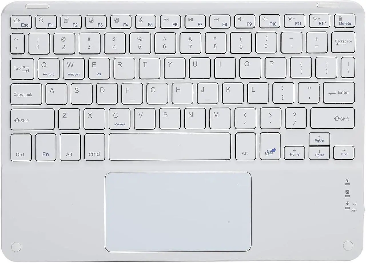 Main image of 10in Keyboard with Touchpad Smartphones, for Tablets, Laptops, and Desktop Computers (White)