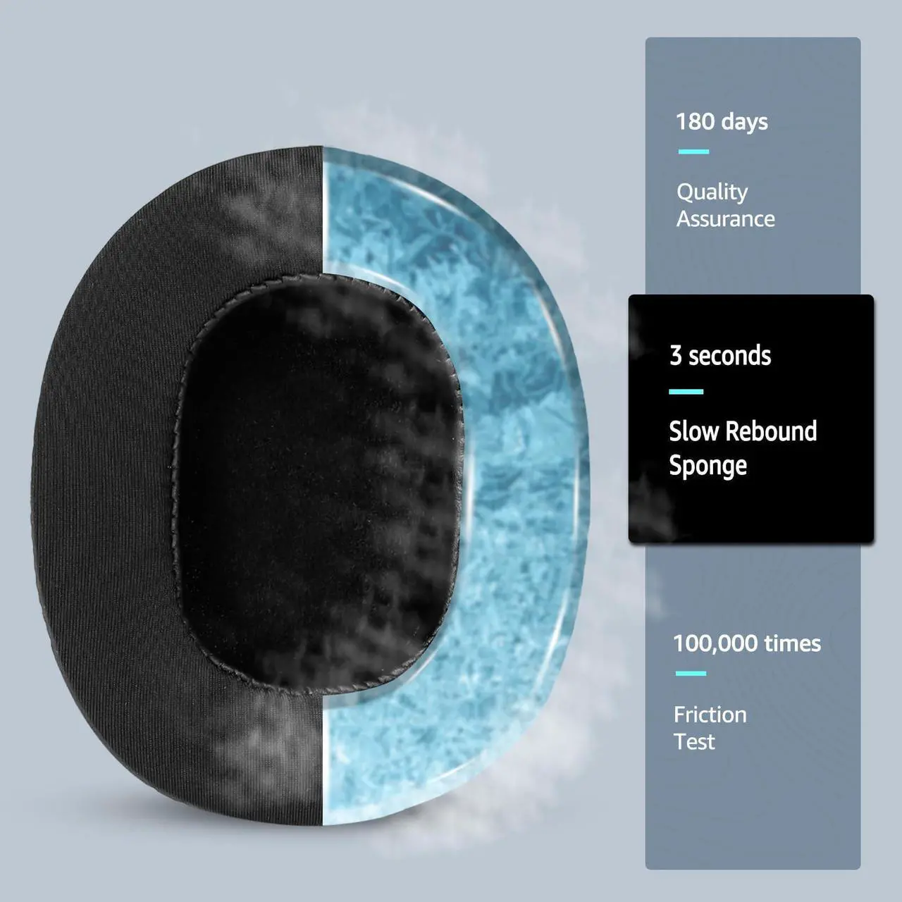 Alt view image 5 of 5 - Wzsipod Cooling-Gel Ear Pads for Turtle Beach Stealth 700/600 /500/400 /300 Gaming Headset, Recon Spark Ear Cups Replacement with Smooth Fabric & Memory Foam Reduces Heat Build-Up