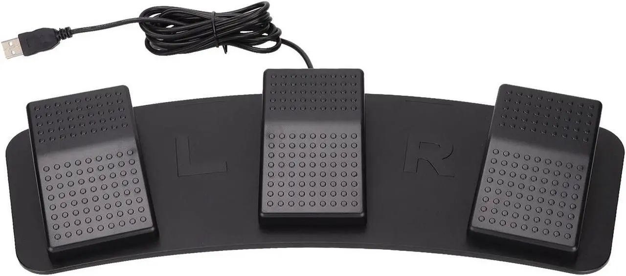 Main image of USB Triple Foot Switch Pedal, PC Triple Foot Switch Programmable Computer computer keyboard Multifunctional Ergonomic Triple USB Foot Pedal,for Video Game Office Equipment((photoelectric switch))