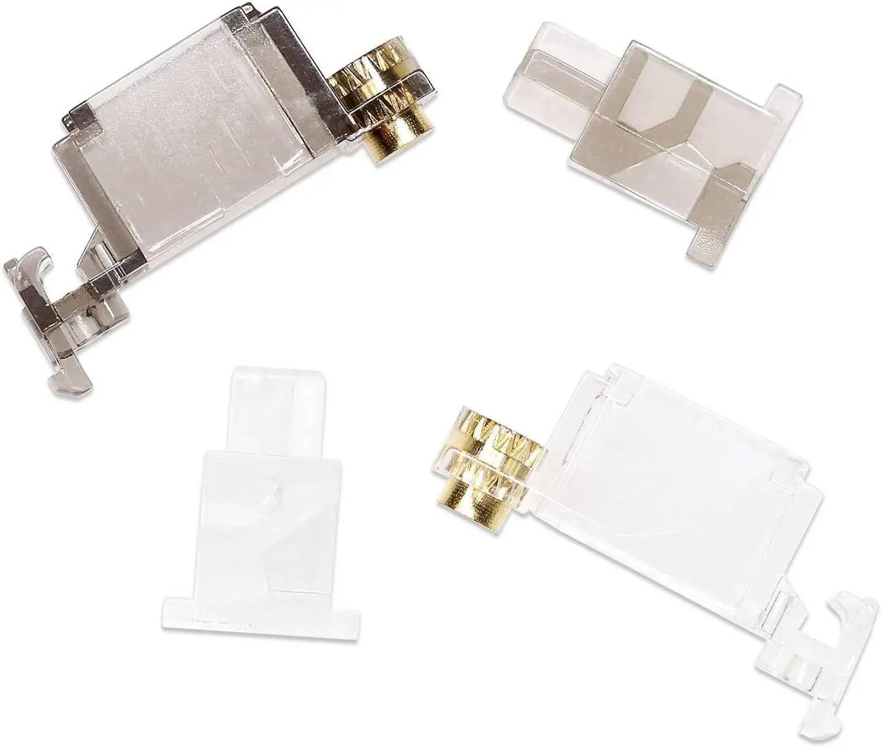 Alt view image 2 of 5 - KPREPUBLIC Everglide V3 Transparent Gold Plated Pcb screw in Stabilizer for Custom Mechanical Keyboard Transparent Black Clear BM60 BM65 (V3 Clear 104 Plus x1)