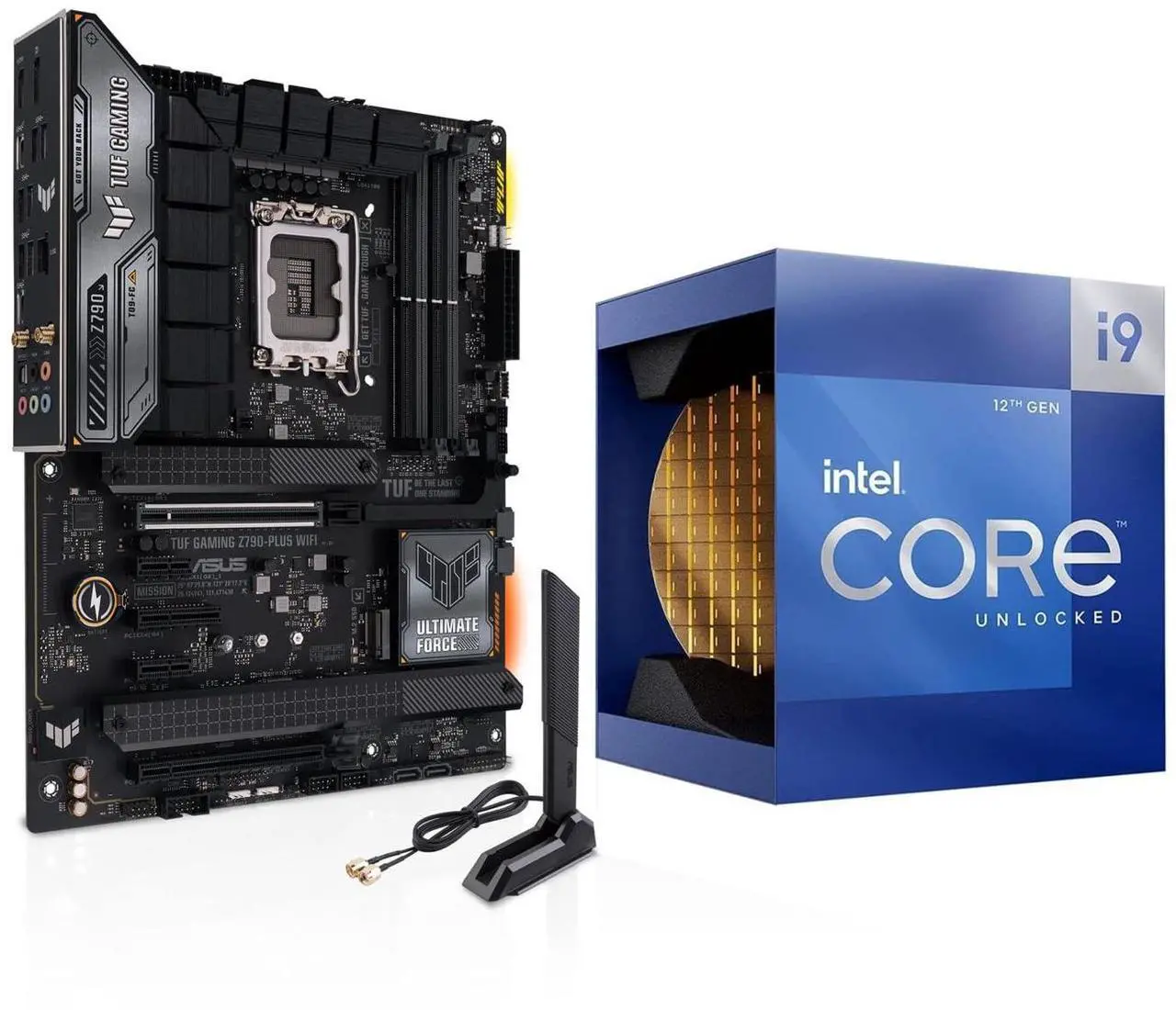 Main image of INLAND by Micro Center CPU Motherboard Intel Core i9-12900K 12th Gen 16-Cores LGA 1700 Desktop Processor with ASUS TUF Gaming Z790-Plus WiFi DDR5 Gaming Motherboard