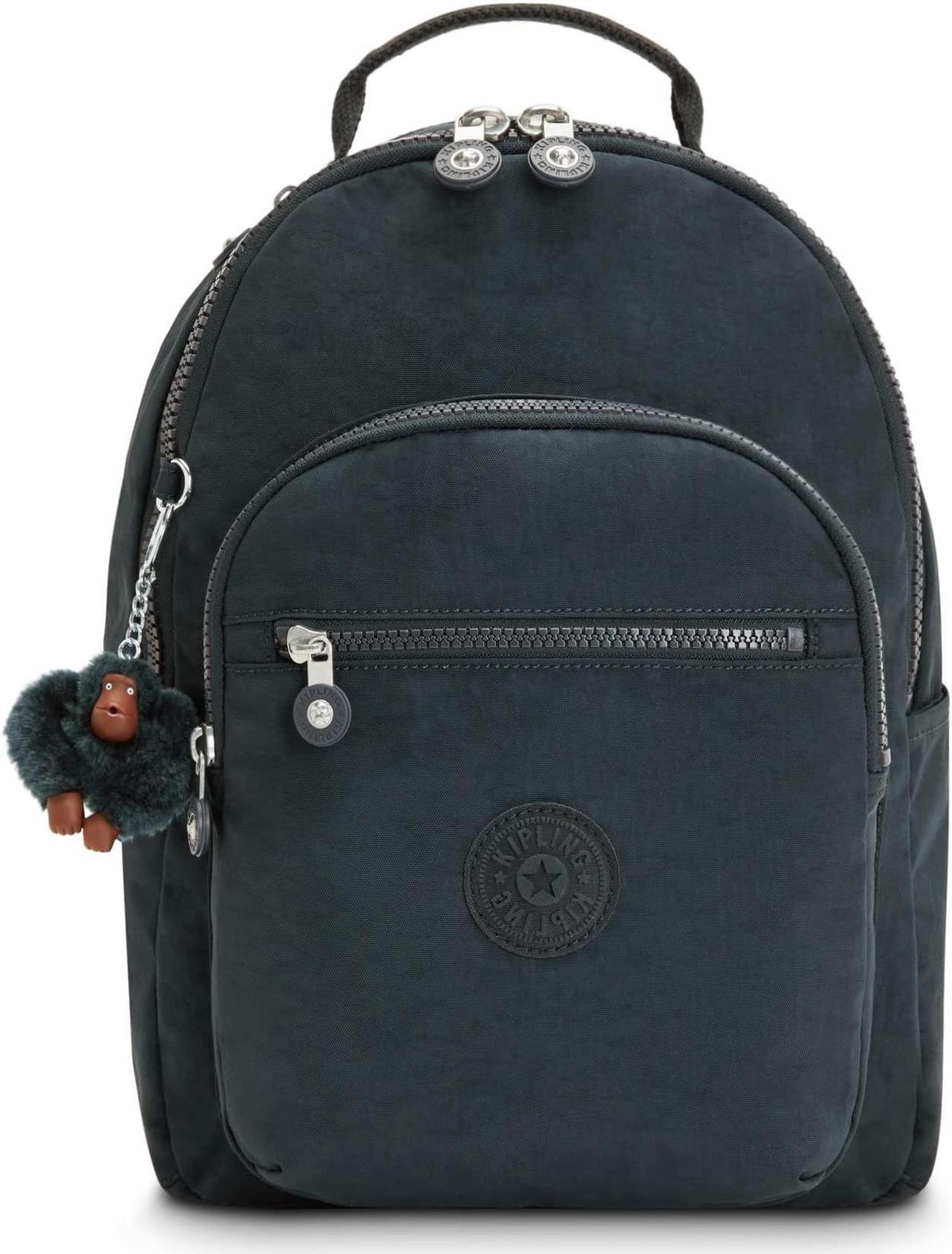 Main image of Kipling Women's Seoul Small Backpack, Durable, Padded Shoulder Straps with Tablet Sleeve, Bag, True Blue Tonal, 10.5''L x 13.75''H x 6.75''D (KI40824DX)