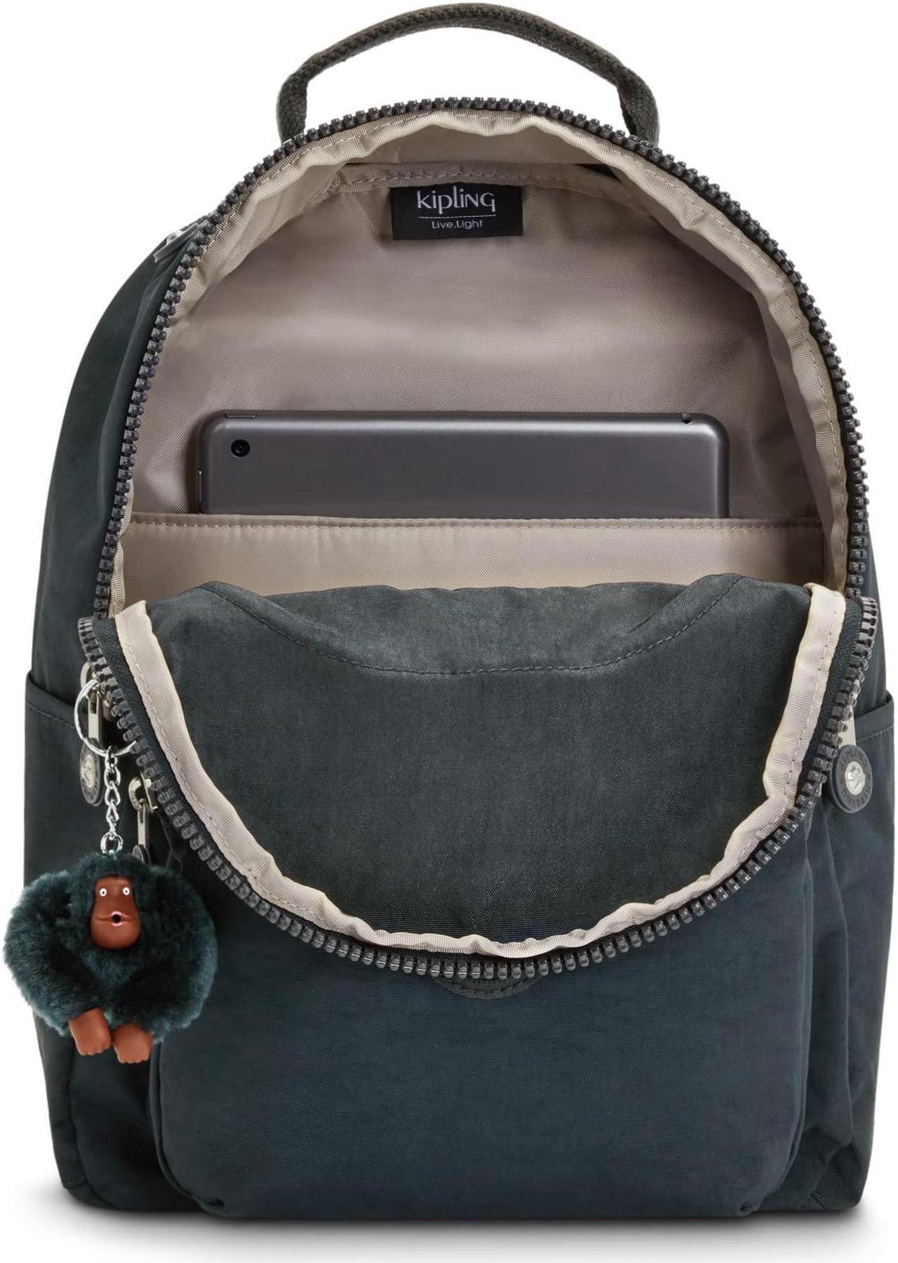 Alt view image 3 of 5 - Kipling Women's Seoul Small Backpack, Durable, Padded Shoulder Straps with Tablet Sleeve, Bag, True Blue Tonal, 10.5''L x 13.75''H x 6.75''D (KI40824DX)