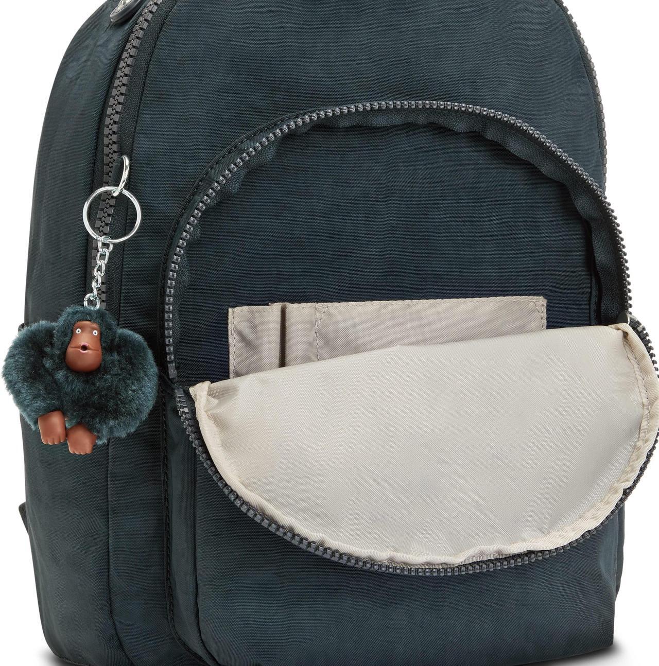 Alt view image 5 of 5 - Kipling Women's Seoul Small Backpack, Durable, Padded Shoulder Straps with Tablet Sleeve, Bag, True Blue Tonal, 10.5''L x 13.75''H x 6.75''D (KI40824DX)