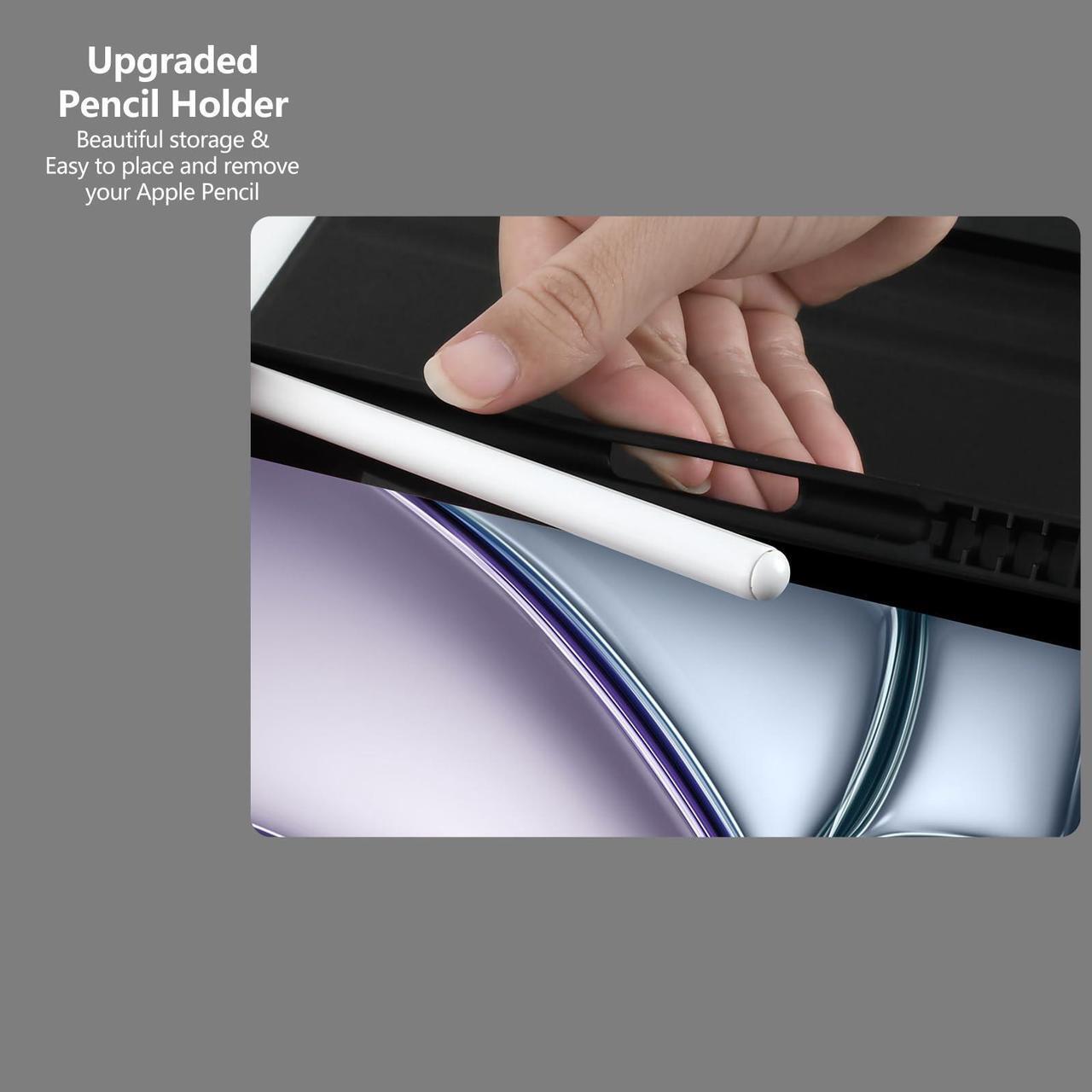 Alt view image 4 of 5 - aMZCaSE for iPad Pro 13 inch Case 2024 with Keyboard Bundle with Pencil for Apple ipad(Pen Compatible with 2018-2024)