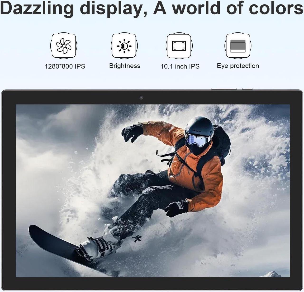 Alt view image 3 of 5 - Tablet 10 Inch Tablet, Android 14 Tablets 8GB RAM 64GB ROM 1024GB Expand Tableta 2MP+ 8MP Camera WiFi Tablet Computer 10.1 IN Tablet IPS 10" HD Display 6000mAh Long Battery Life Tabletas (Blue)