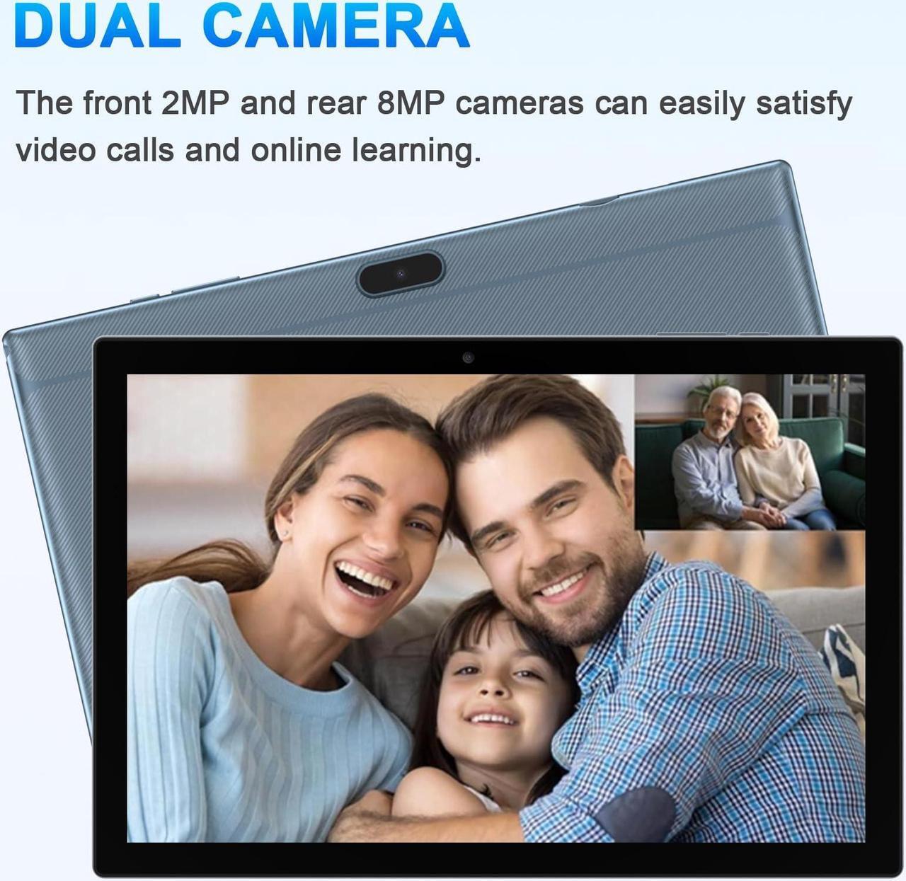 Alt view image 5 of 5 - Tablet 10 Inch Tablet, Android 14 Tablets 8GB RAM 64GB ROM 1024GB Expand Tableta 2MP+ 8MP Camera WiFi Tablet Computer 10.1 IN Tablet IPS 10" HD Display 6000mAh Long Battery Life Tabletas (Blue)