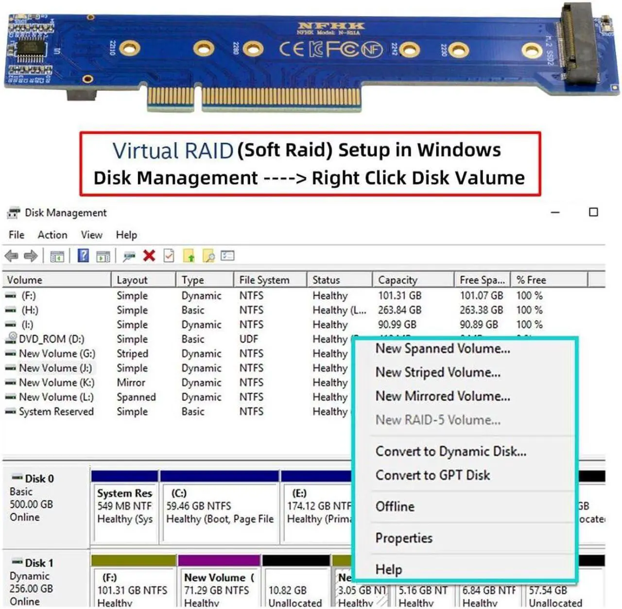 Alt view image 5 of 5 - chenyang M.2 NVME to PCIe 3.0/4.0 X8 Adapter Dual NVME/AHCI SSD to PCI Express Gen4 Expansion Card Adapter
