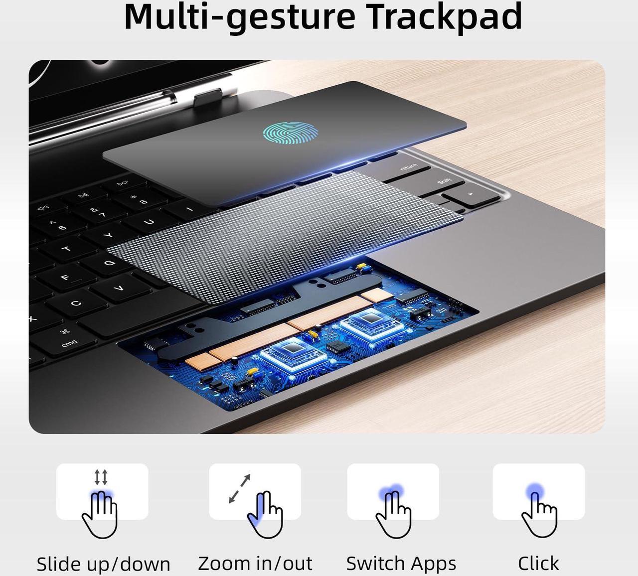 Alt view image 5 of 5 - CSZZACME for iPad Air 13 inch case Keyboard M2 2024,Magic Keyboard for iPad Pro 12.9 (6th-2022,5th-2021,4th-2020,3rd-2018 Gen),Magnetic Attach,Multi-Gesture Trackpad,7-Color Backlit,Shortcut Keys