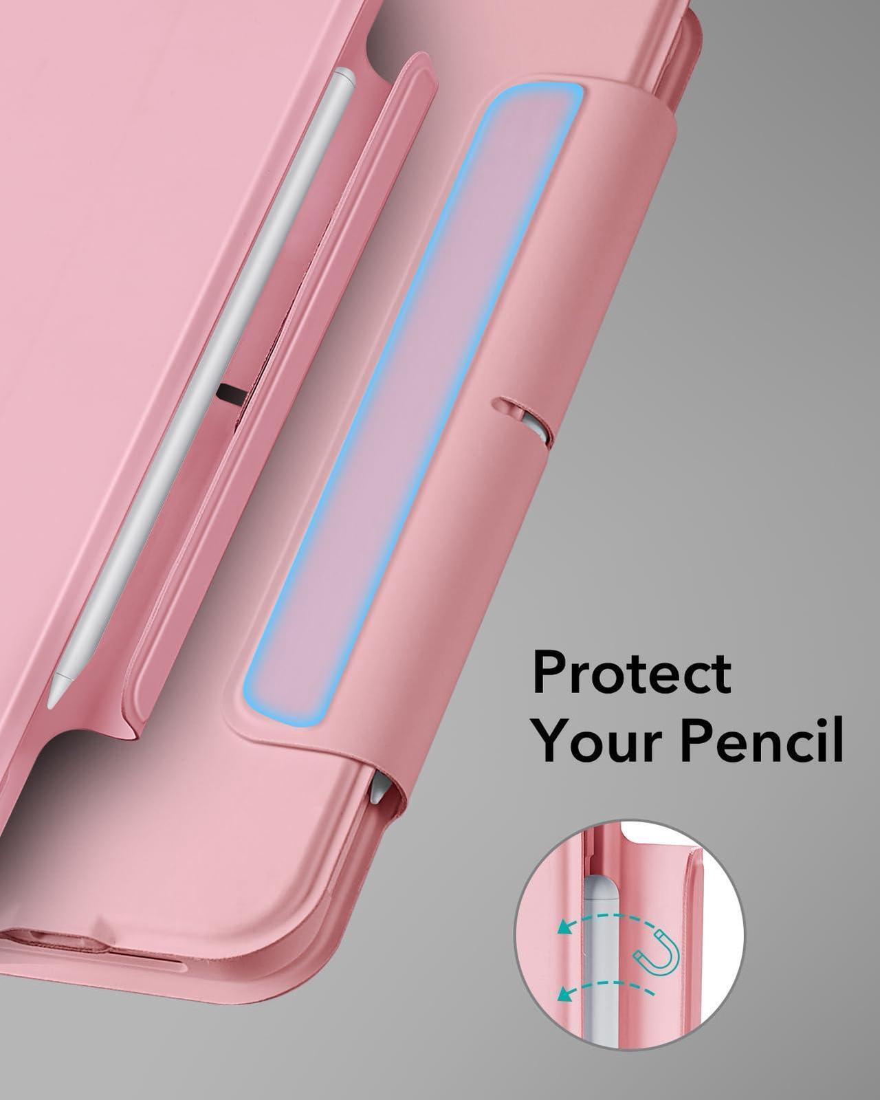 Alt view image 5 of 5 - ESR Ascend for iPad 10th, Keyboard Case with Trackpad, Magnetic Detachable Keyboard with Backlit Keys, Fully Adjustable Portrait/Landscape Stand, Pink