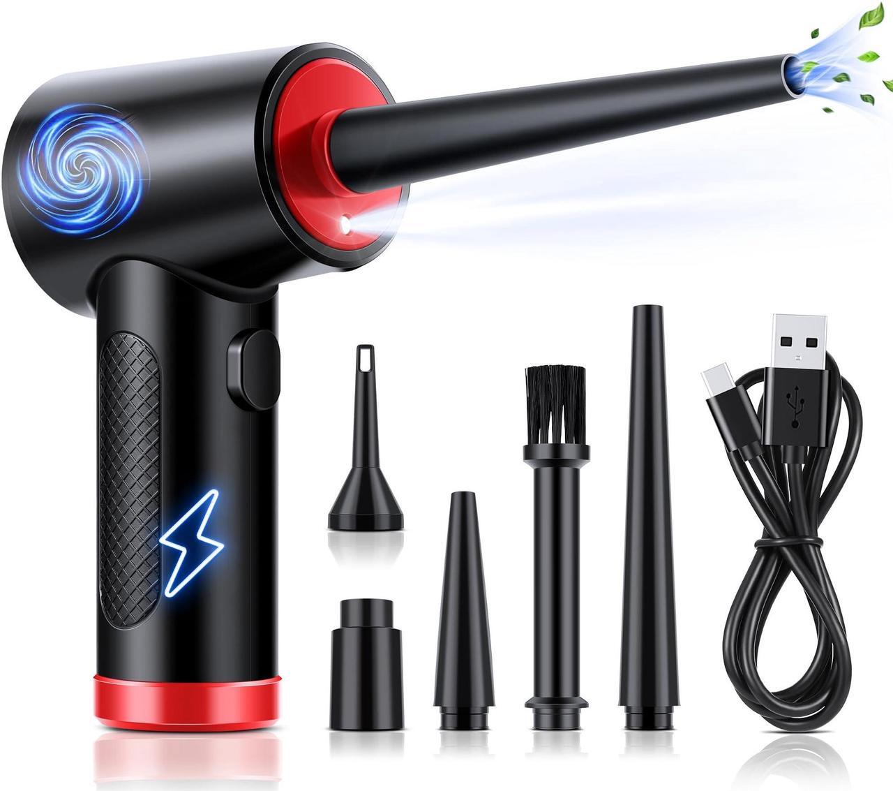 Main image of Compressed Air - Cordless Electric Air Duster, Reusable Canned Air for Computers/Electronics/Keyboards/Blaster/Laptop Dust Spray Cleaner, Powerful Air Blower with Fast USB Charging-Replace Air Can