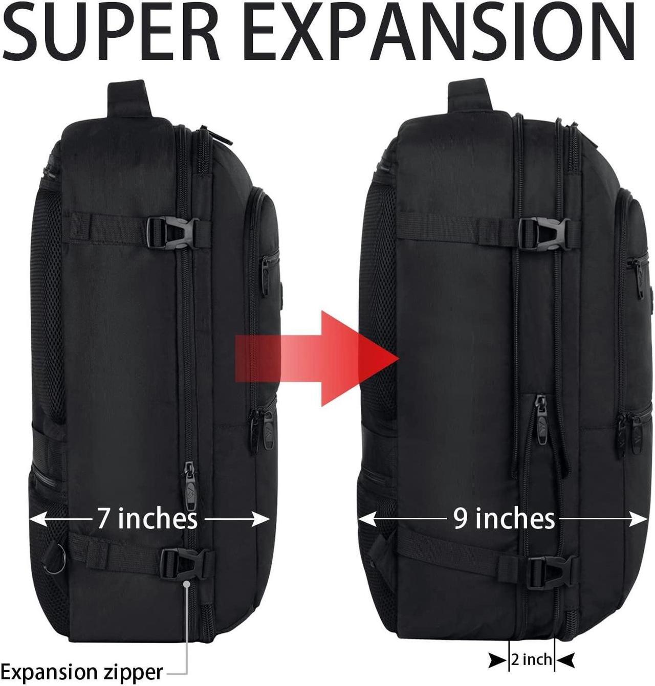 Alt view image 3 of 5 - Vancropak 35L Carry on Bags for Airplanes, Luggage Backpack for Travel, Flight Approved Travel Bag for Men & Women, Water Resistant Suitcase Backpack Weekender Business Daypack Overnight Bag, Black