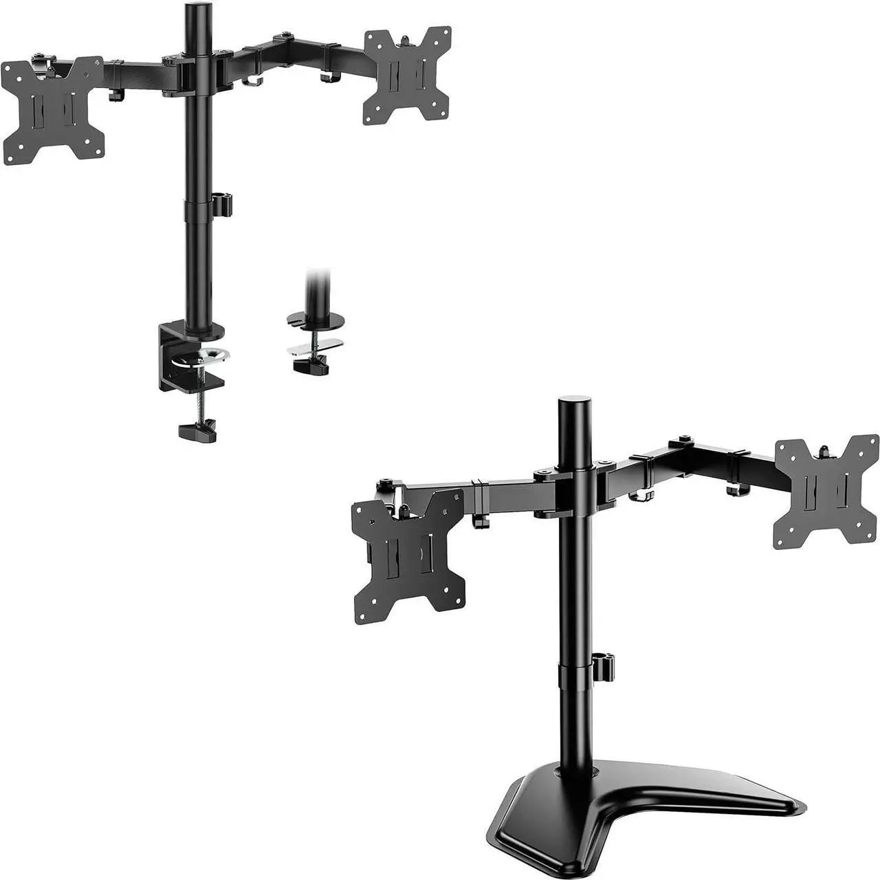 Main image of WALI Bundle - 2 Items: Dual Monitor Mount and Dual Monitor Stand for Desk