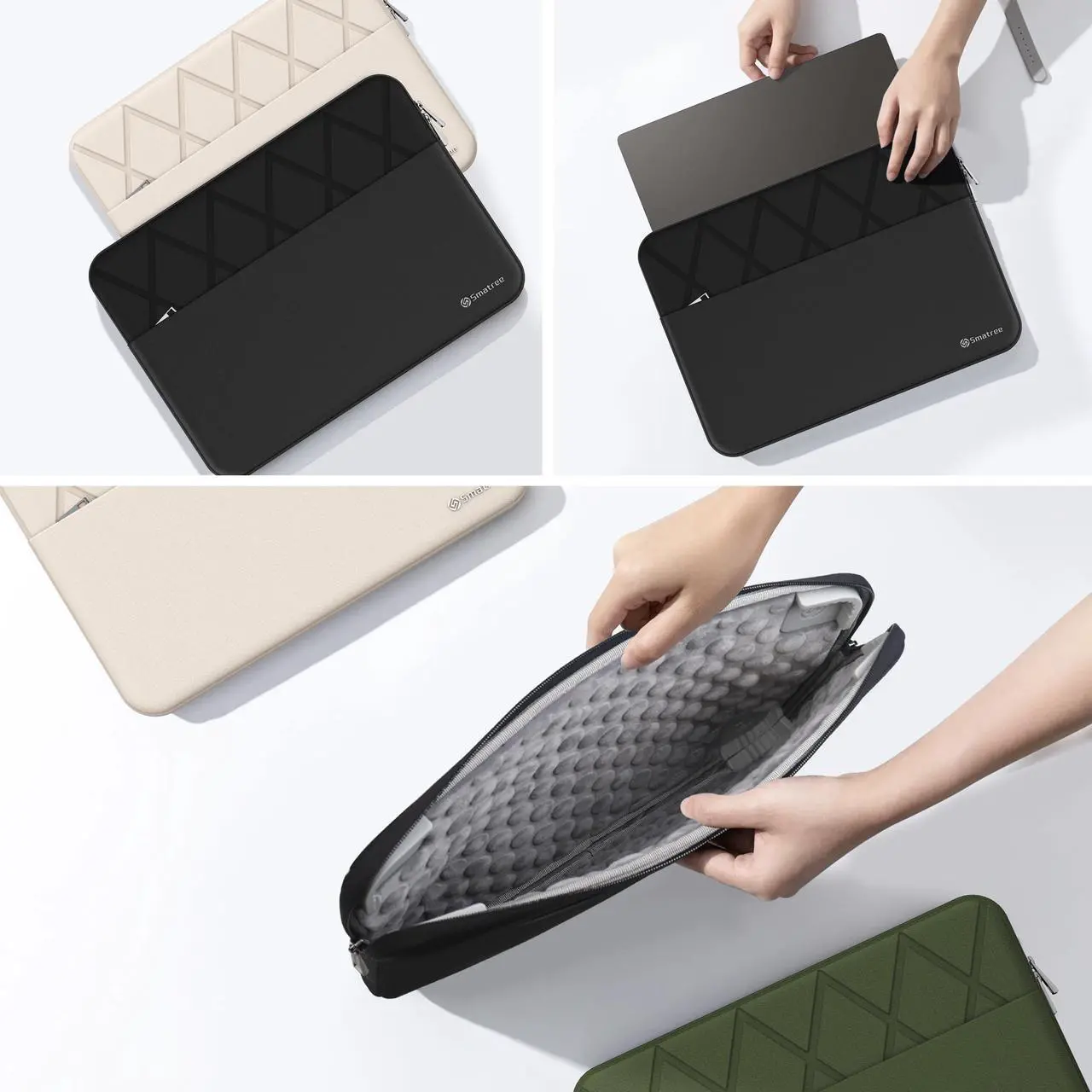 Alt view image 3 of 5 - Smatree 15.6 inch Laptop Sleeve for GIGABYTE AERO 5 KE4/XE4, AERO 16 OLED XD/YD, AERO 15 OLED KC/XC/YC,AERO 15 XC, Protective Case with Accessory Pocket, YKK Zipper, Patented Shockproof Design (E613)