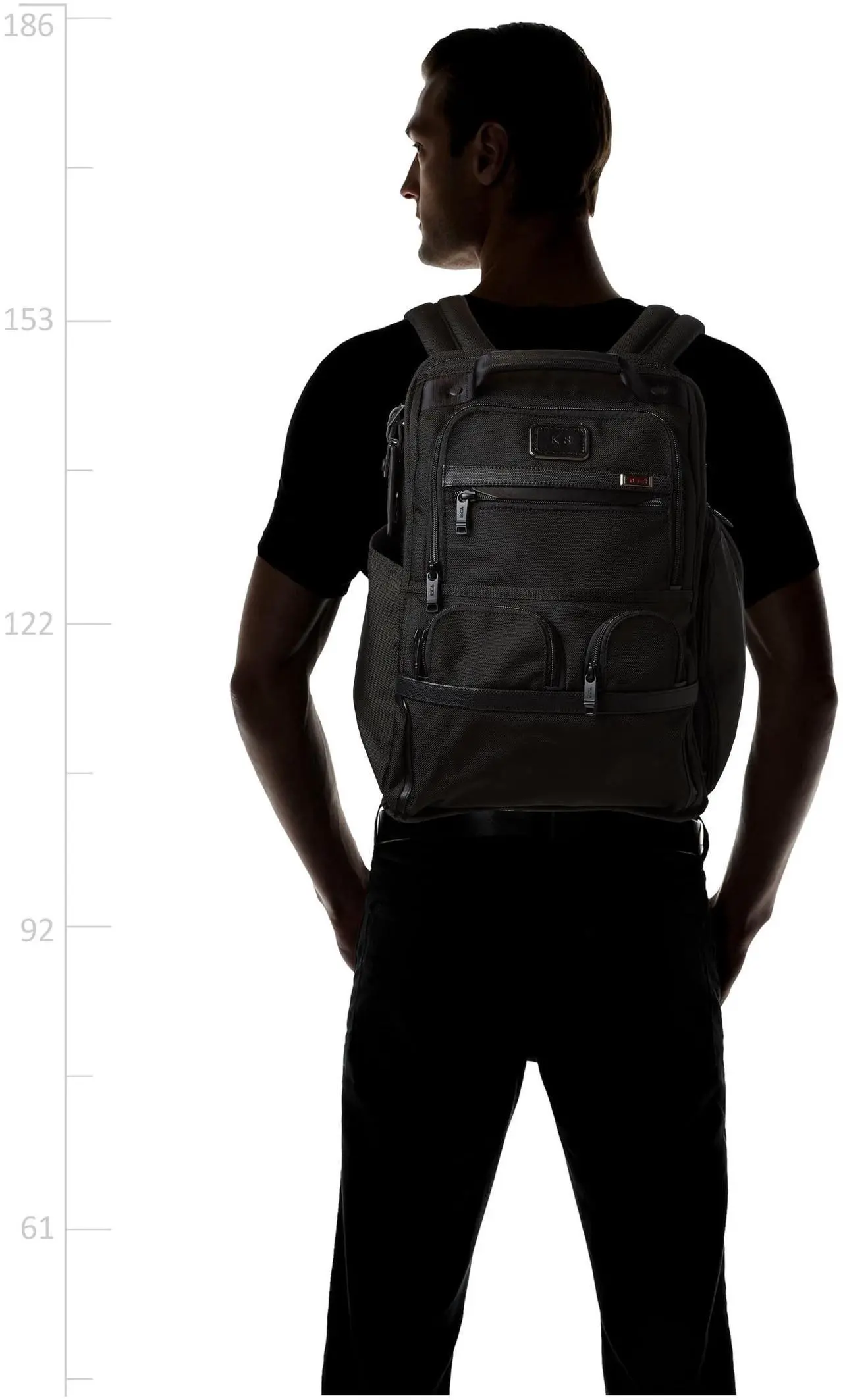 Alt view image 3 of 5 - TUMI - Alpha Compact Laptop Bag Brief Pack - Travel Laptop Backpack for Business Tracer - Ballistic Nylon - Black