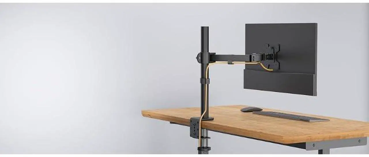 Alt view image 3 of 5 - Gladiator Joe Heavy Duty Single/one Desktop Monitor Mount/arm VESA Compatible | Fully Adjustable articulating arm | Supports Heavy Monitors | 17to 32 inch | 18 lb