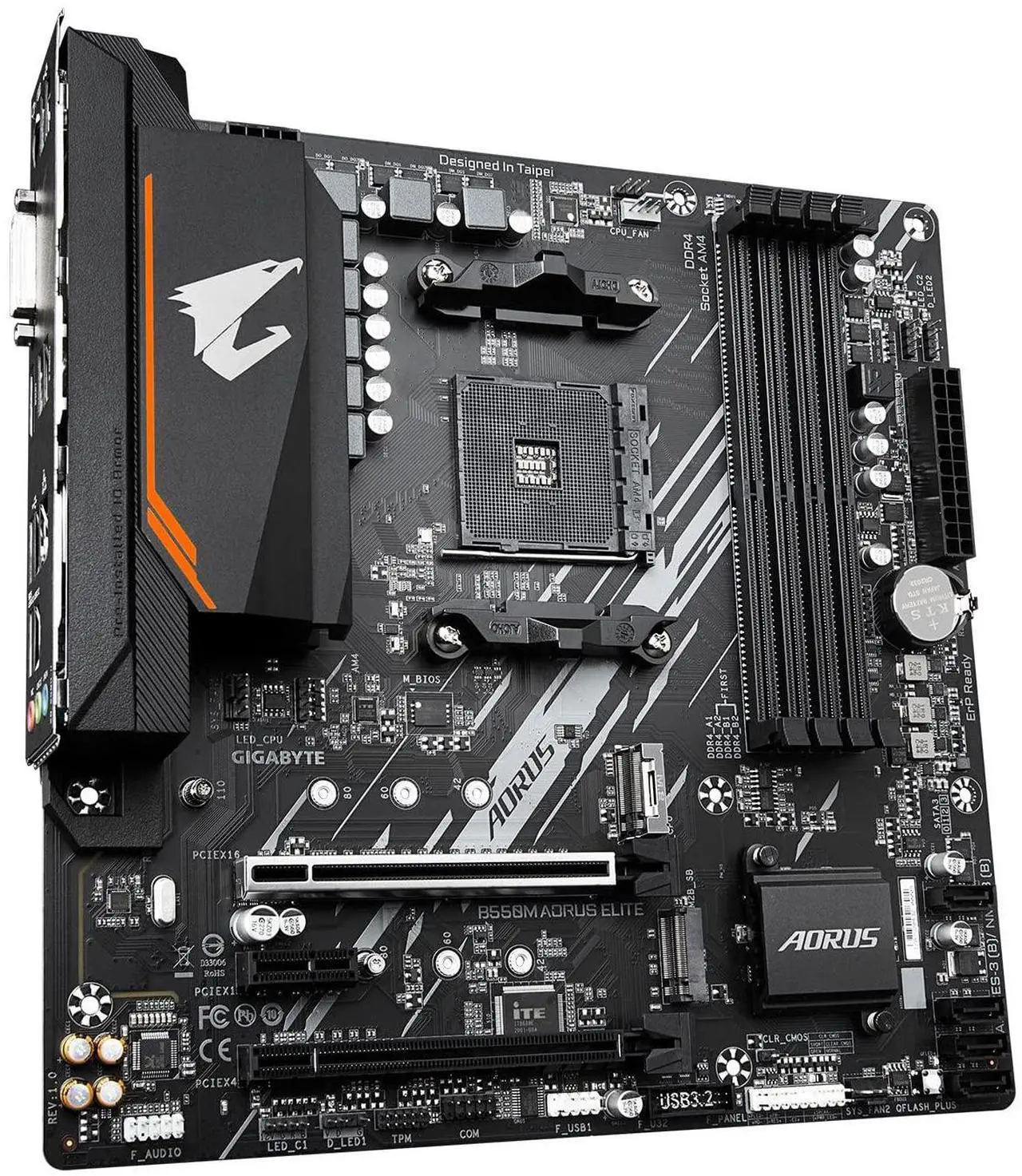 Alt view image 4 of 4 - Gigabyte GIGABYTE B550M AORUS Elite (AM4/ AMD/ B550/ Micro-ATX/ DDR4/ Dual M.2/ PCIe 4.0/ Realtek GbE LAN/Gaming Motherboard)