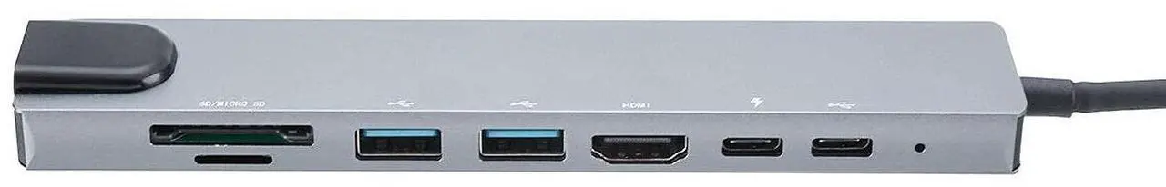 Alt view image 4 of 5 - 8 in 1 4K Multiport Type C to USB-C HDMI Adapter USB 3.0 Cable Hub